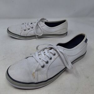 Keds Coursa Ltt White Canvas Low Top Lace Up Fashion Sneakers Athleisure Sz 8.5